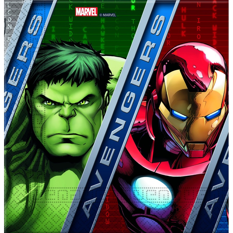 20 Avengers Universe napkins 33cm
