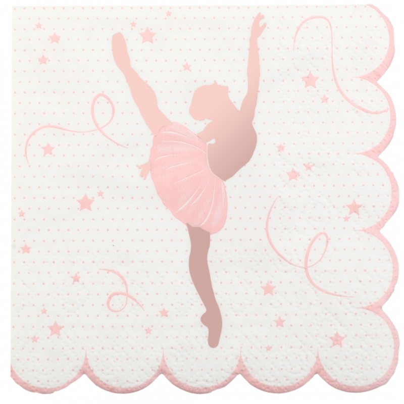 20 ballerina napkins Arabesque 25cm