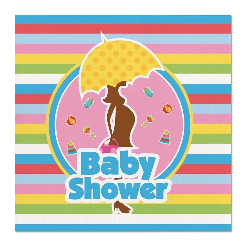 20 colorful baby shower napkins