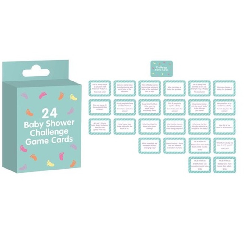 24 baby shower challenge cards