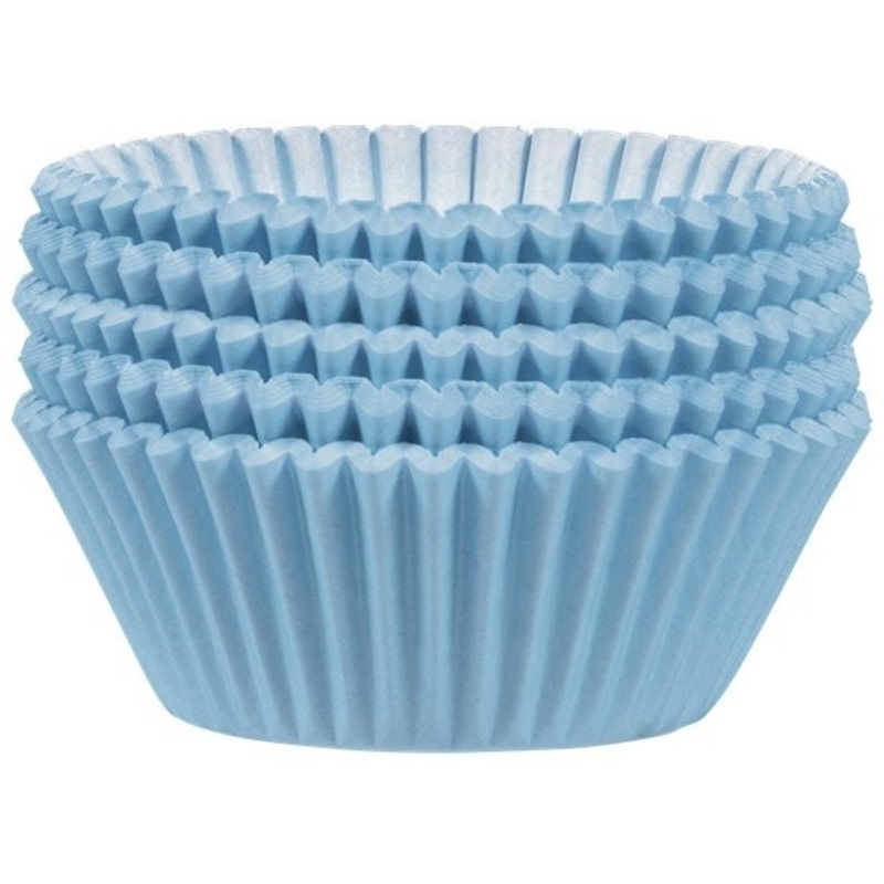 50 pastel blue muffin tins 5cm