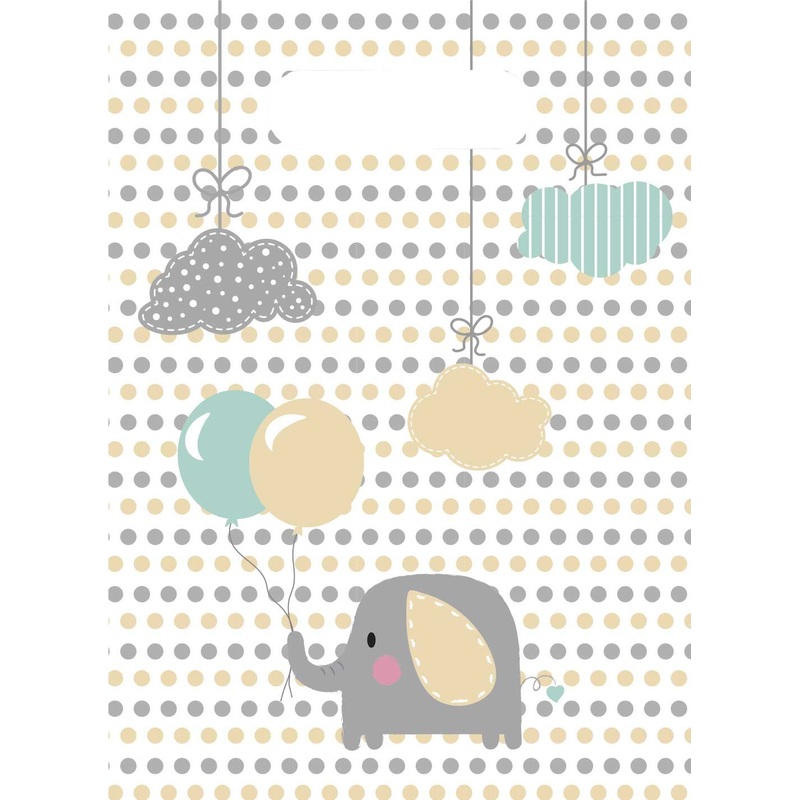 6 baby elephant gift bags