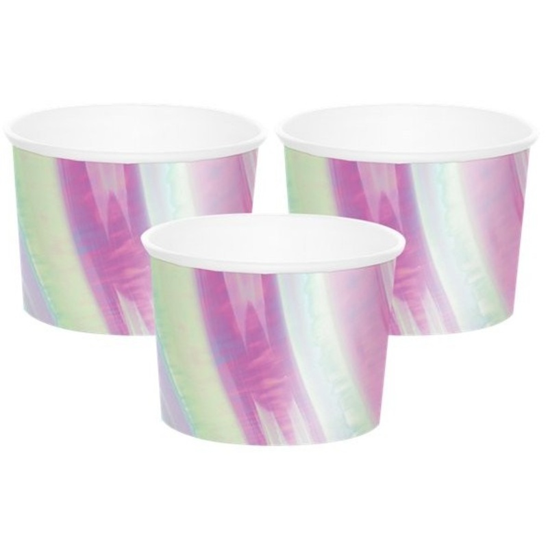 6 iridescent dessert cups 266ml