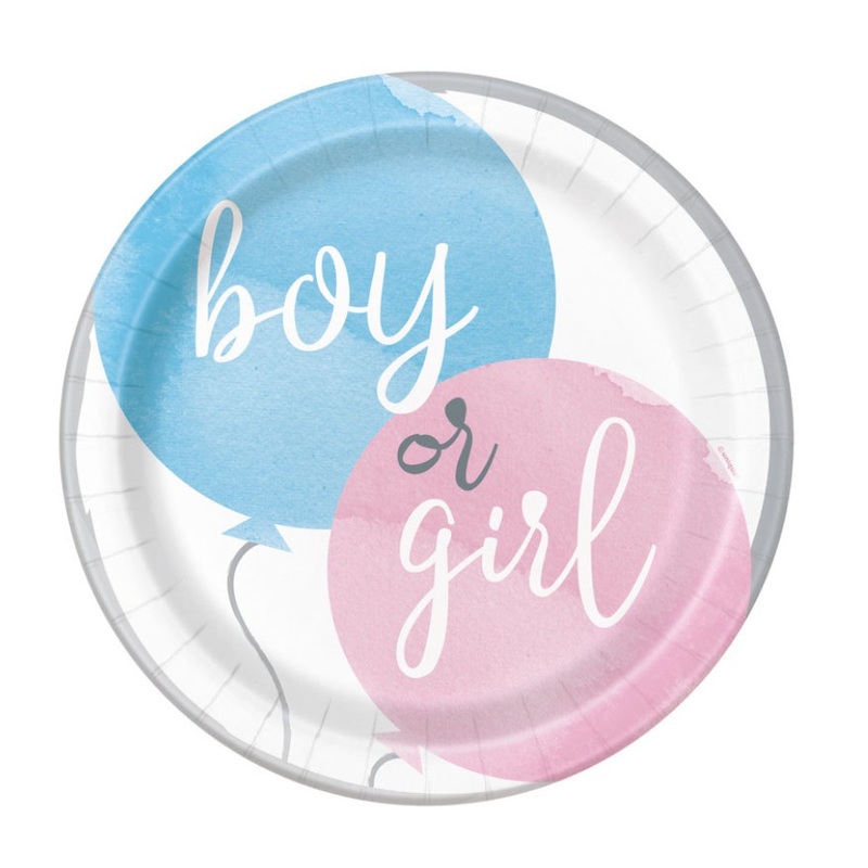 8 Baby Girl Or Boy paper plates 23cm