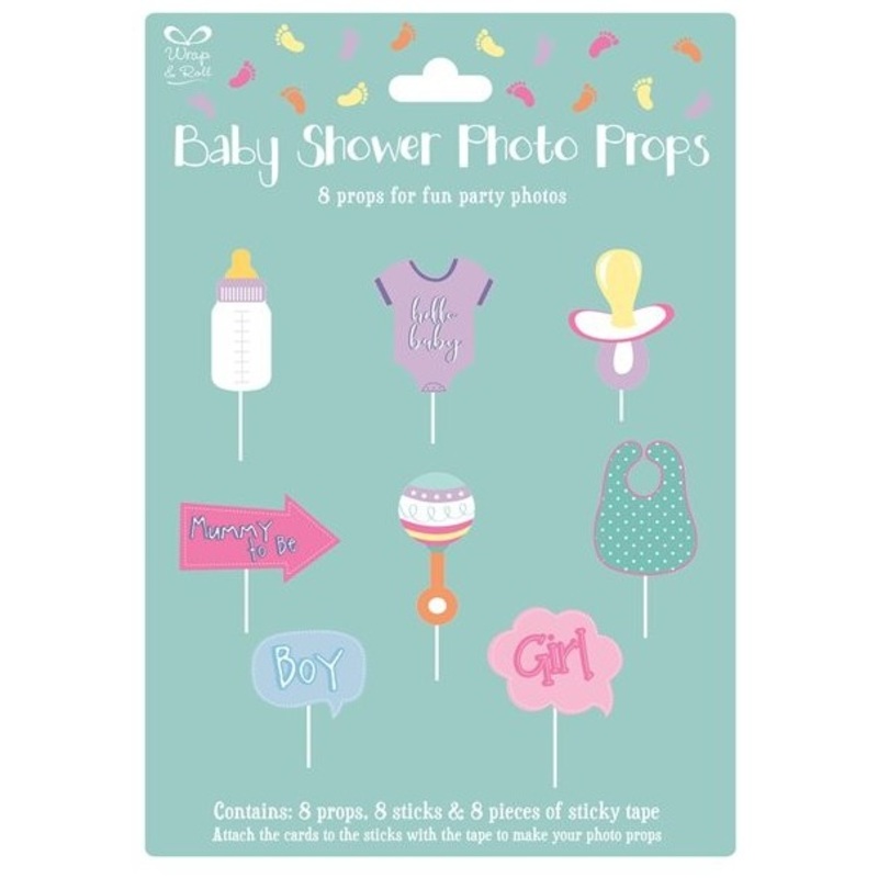 8 baby shower photo props