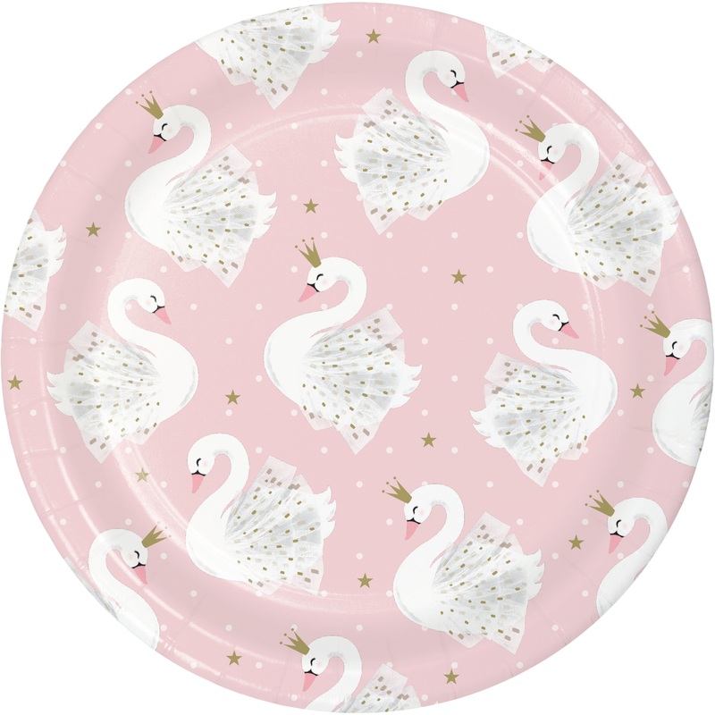 8 Royal Swan paper plates 18cm