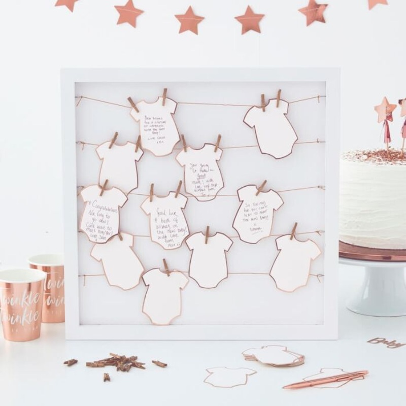 Baby shower guest book frame 40cm