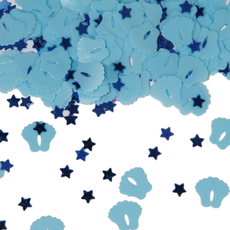 Blue baby feet sprinkle decoration 14g