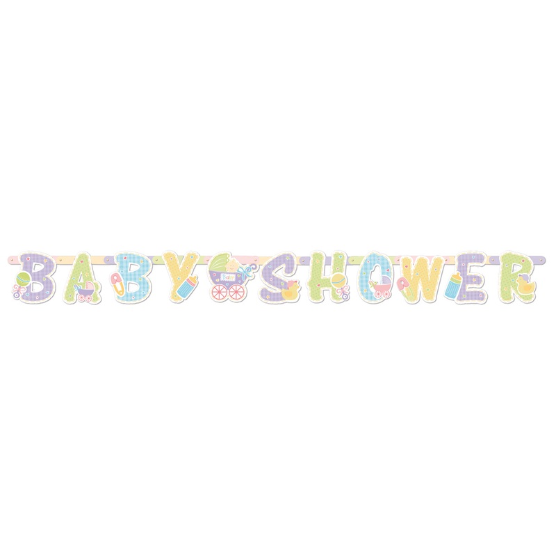 Cute baby shower garland pastel 200cm