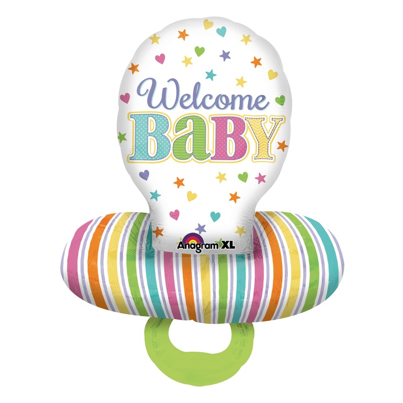 Foil balloon welcome baby pacifier