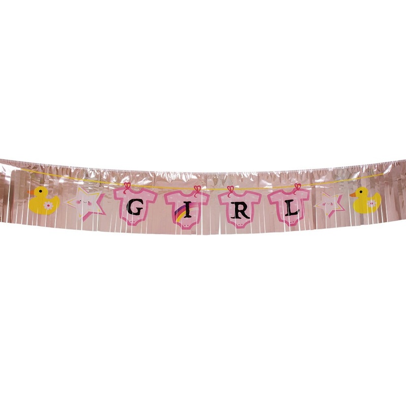Girl Baby Party Banner With Fringes 155cm
