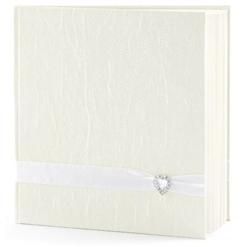 Guest book Diamond Heart creme 20.5