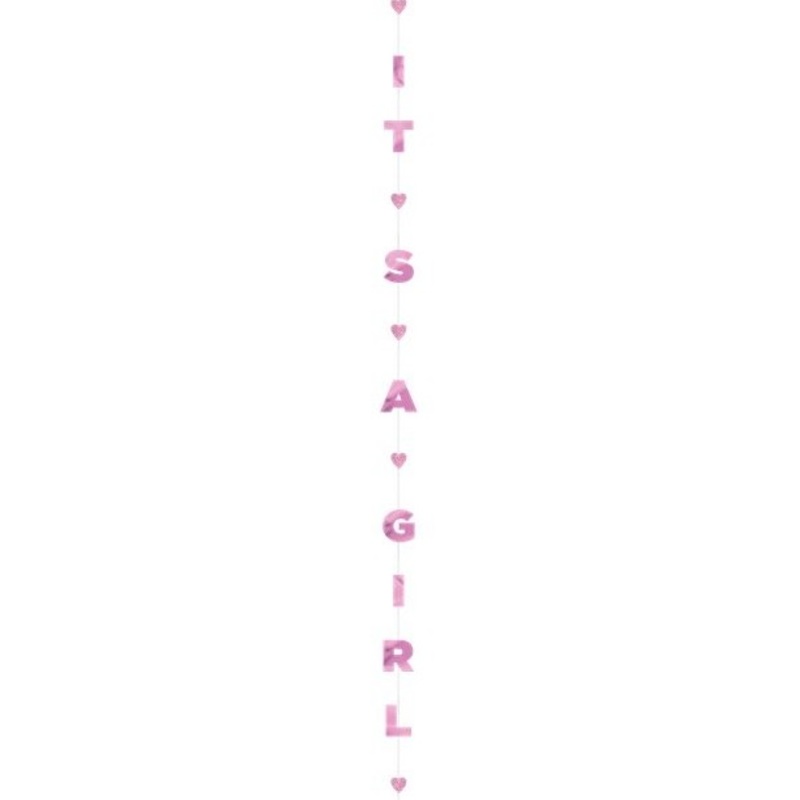 Its a Girl metallic balloon pendant 1.8m