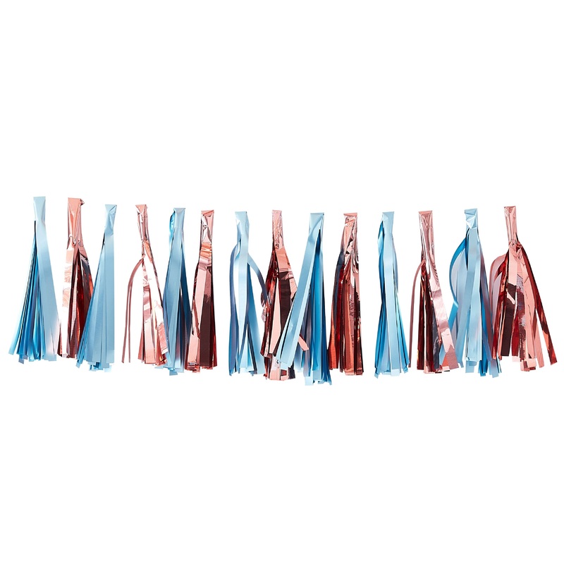 Newborn Star tassel garland blue-pink 1.5m