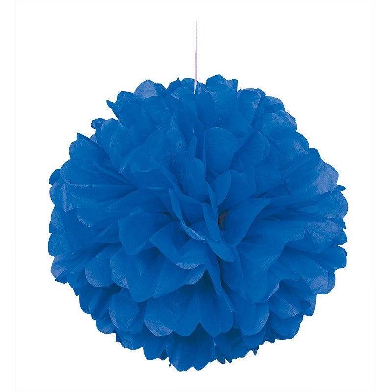 Ocean blue fluffy pompom 40cm