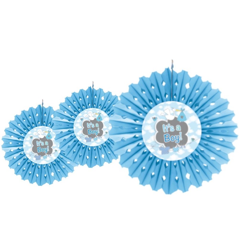 Sweet babyboy paper rosette 30cm