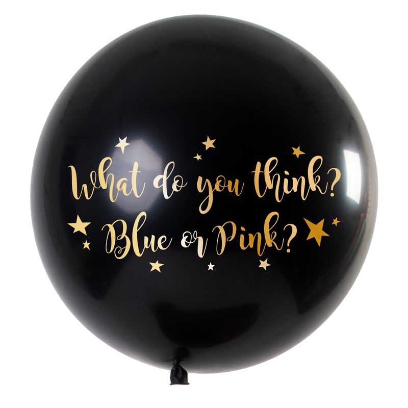1 blue or pink boy latex balloon