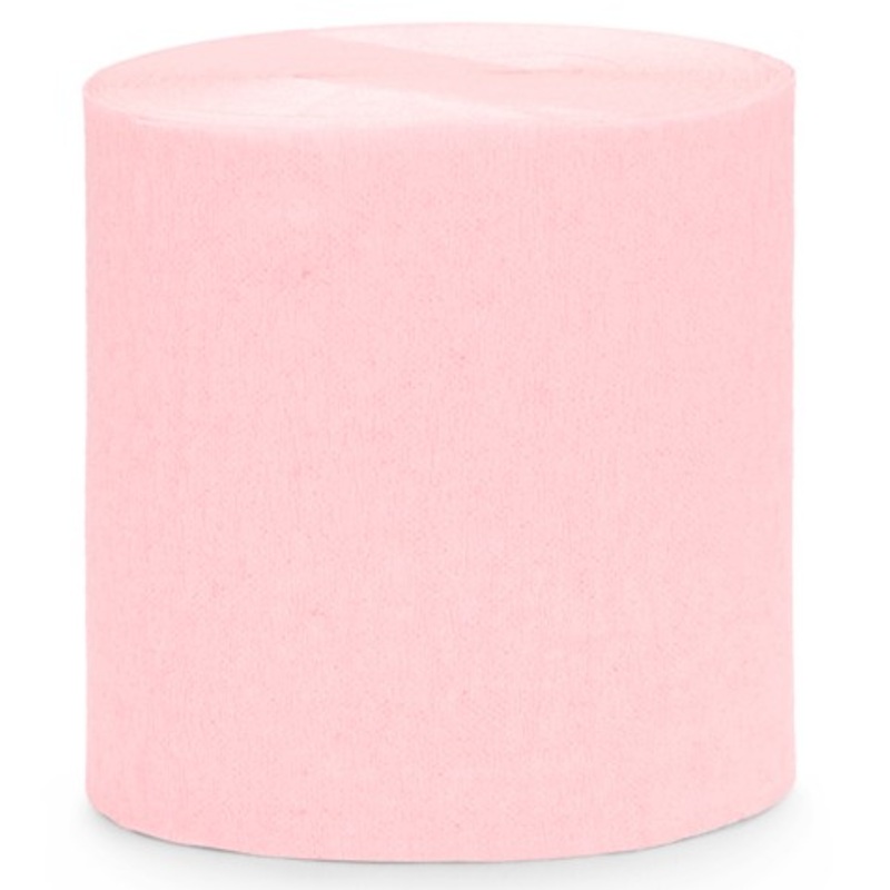 10m crepe paper, light pink, 4 parts