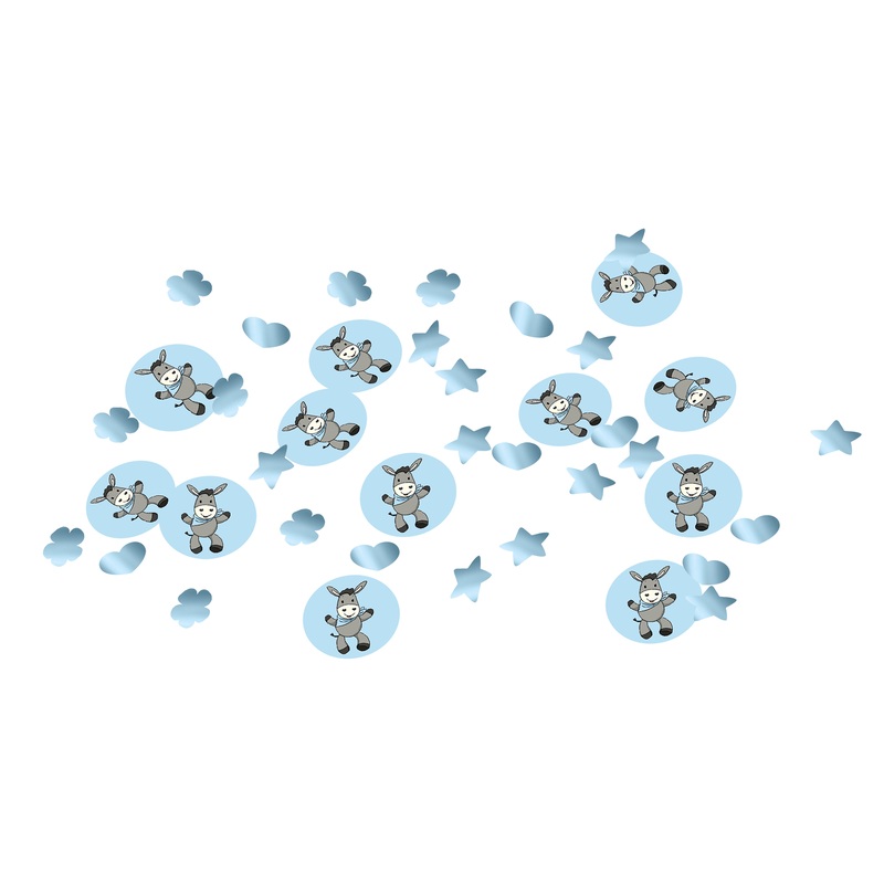 2 decorative sachets Sweet Donkey blue 2.5cm