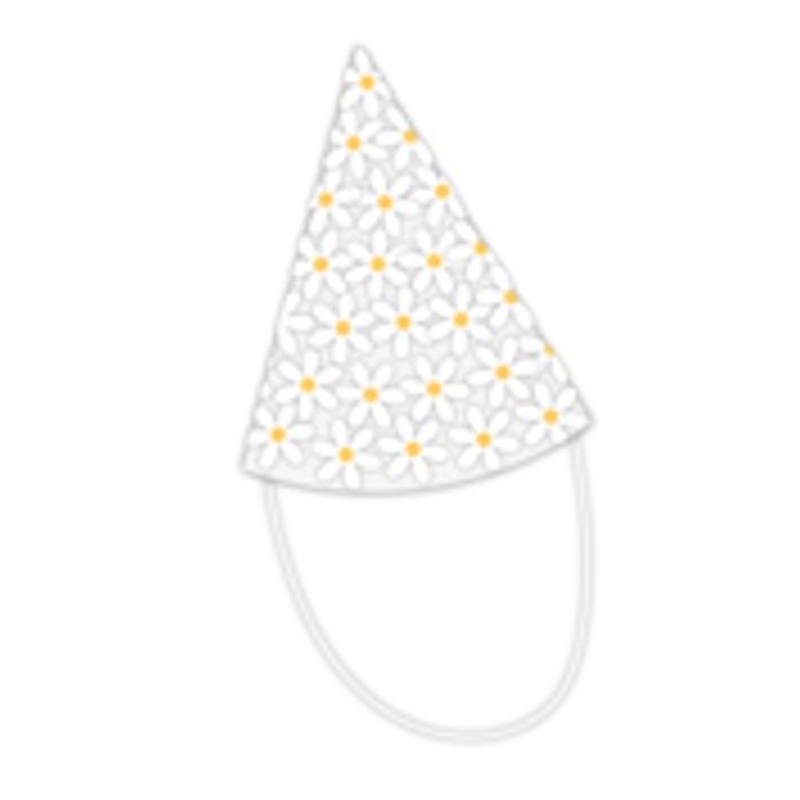 4 Little Flower 3D party hats