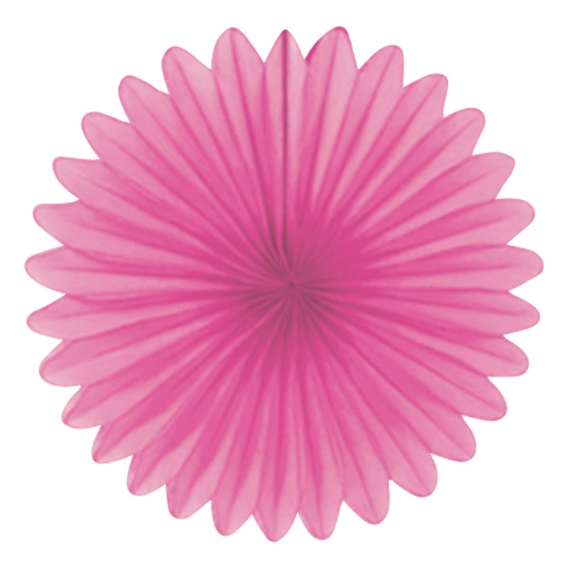 5 paper fans Pinky Paris 15.2cm