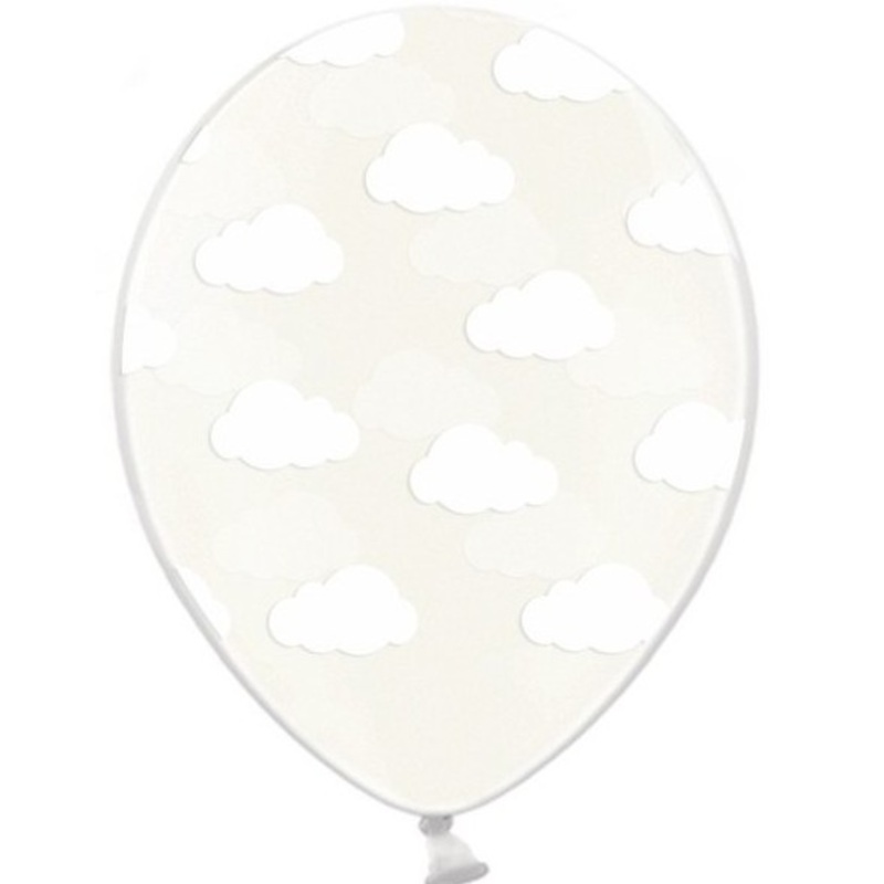 50 Little Plane balloons transparent 30cm