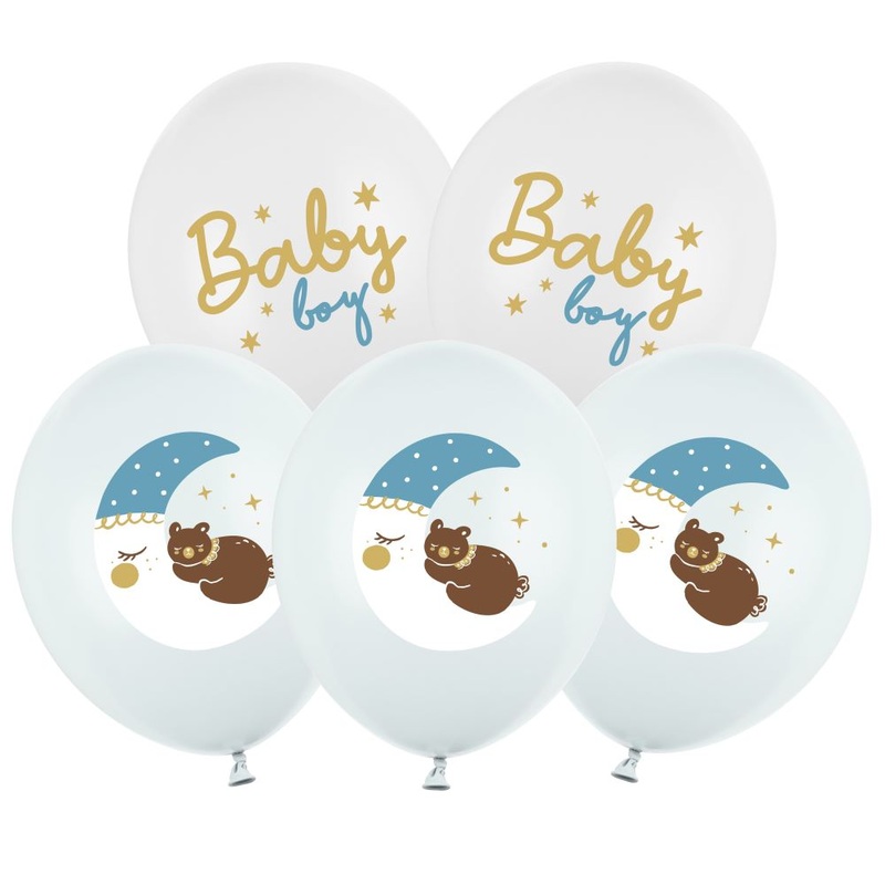 6 latex balloons Baby Boy 30cm