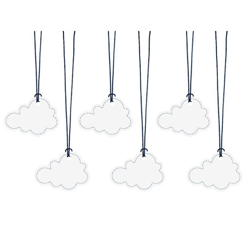 6 Little Plane Cloud Gift Tags