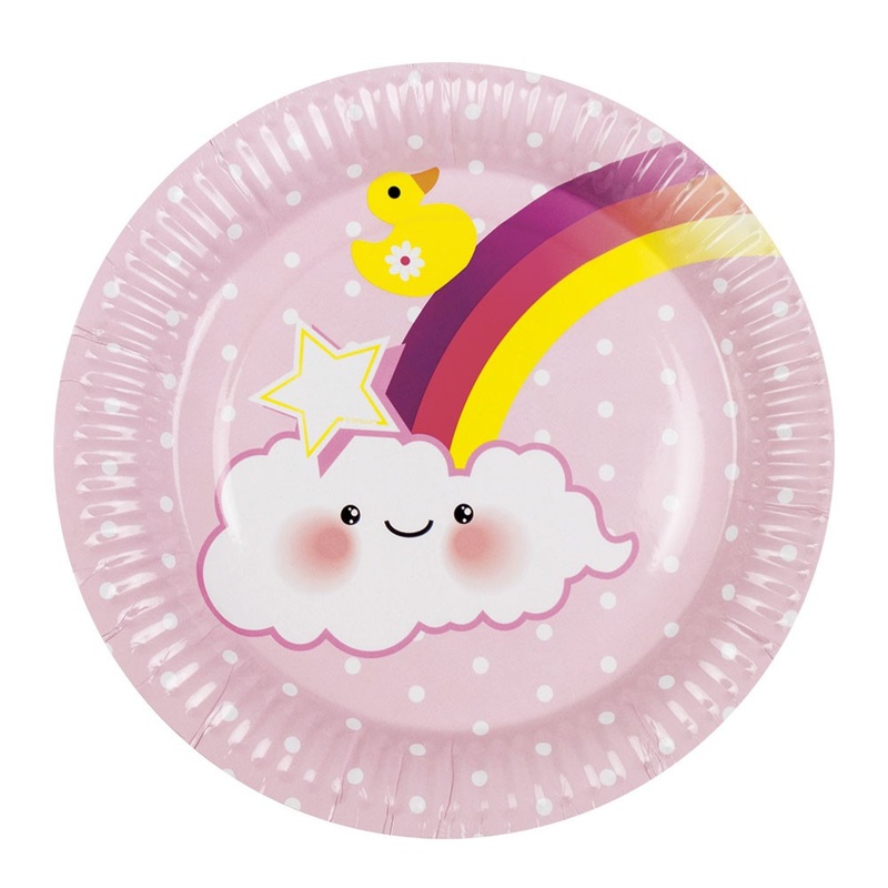 6 Sweet Babygirl Emma paper plates 23cm