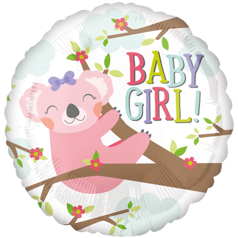 Baby Girl Koala Foil Balloon 45cm