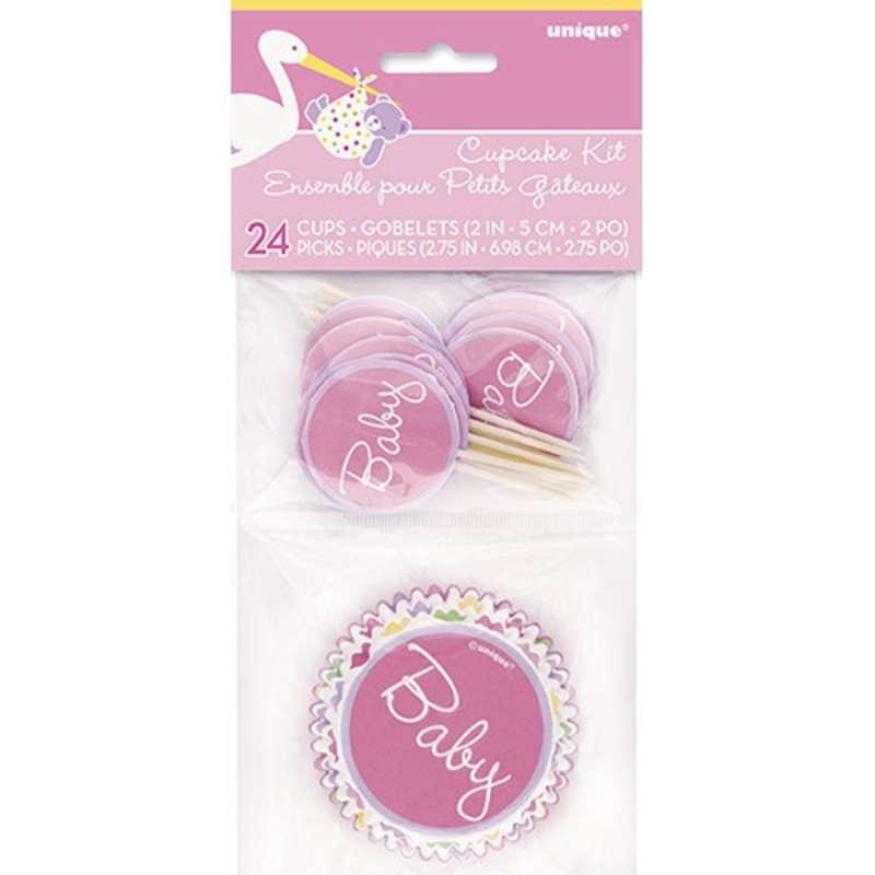 Baby Girl Storch Cupcake Buffet Set 24 pieces