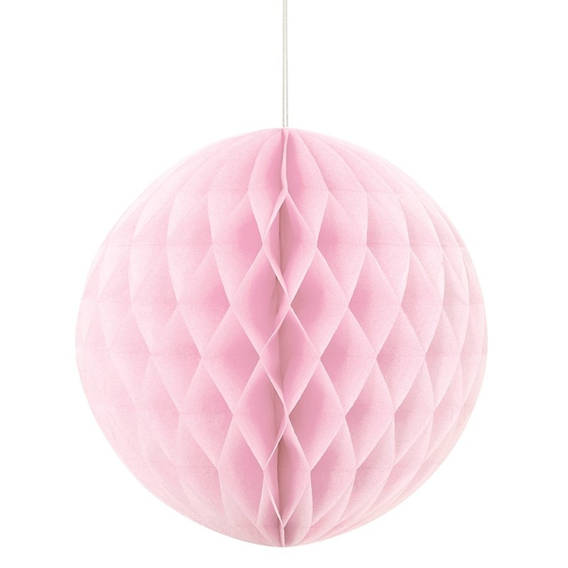 Deco Fluffy honeycomb ball pink 20cm