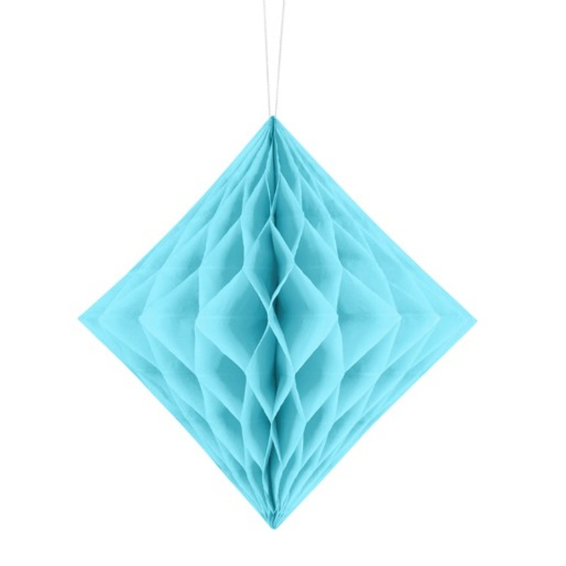 Diamond honeycomb ball azure blue 20cm