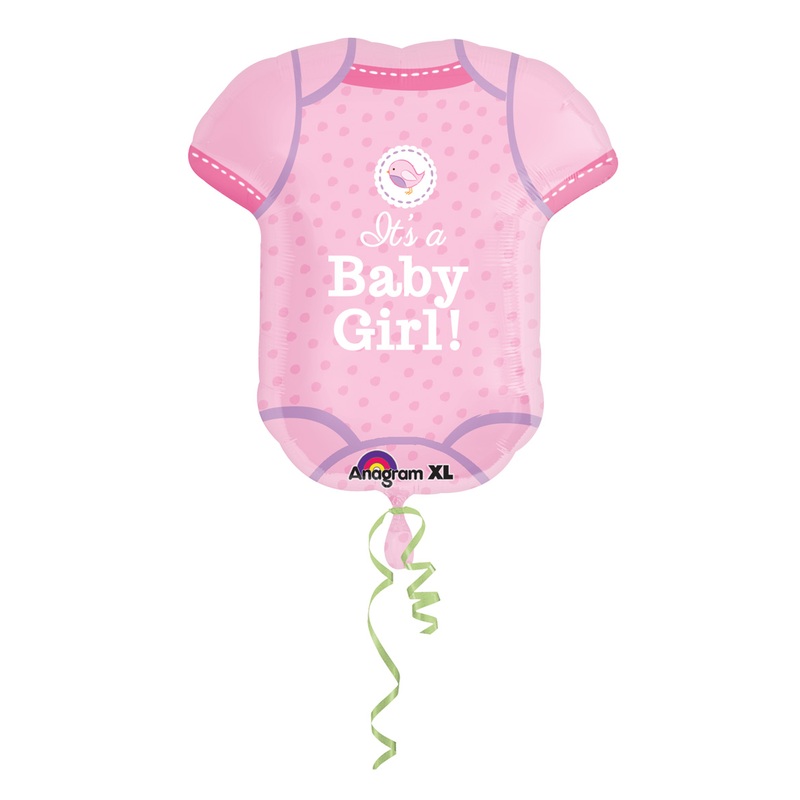 Foil balloon baby romper baby girl