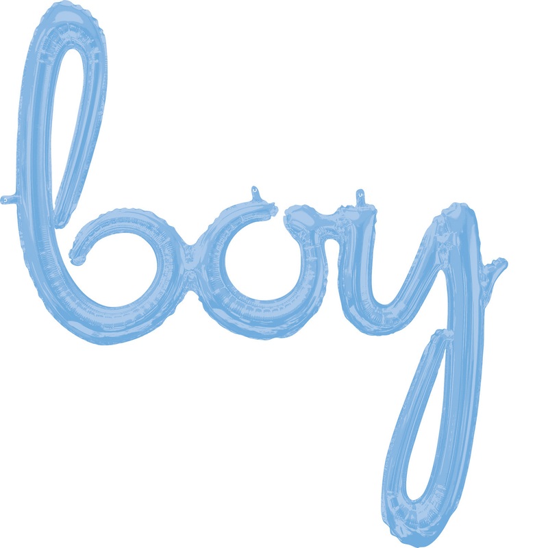 Foil balloon Boy pastel blue 73cm x 3.81m