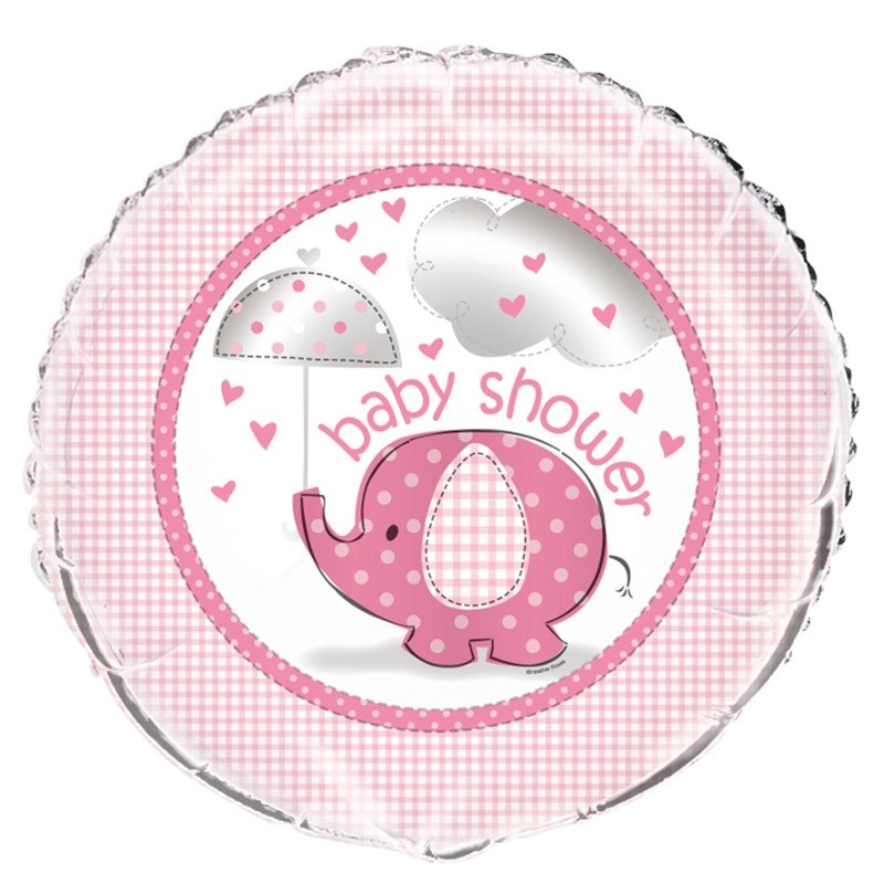 Foil balloon elephant baby party pink