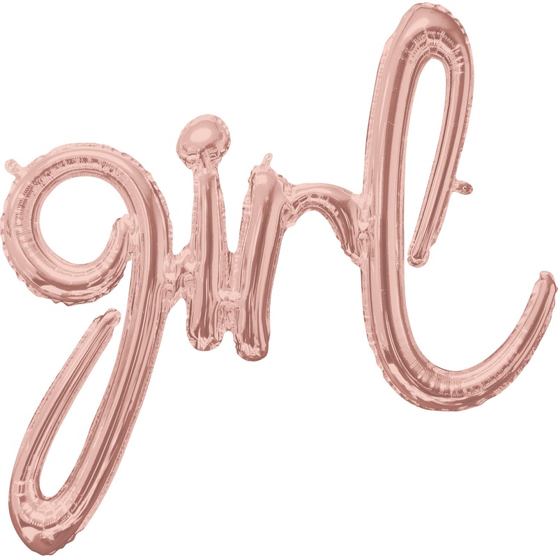 Foil balloon girl rose gold 73 x 76cm