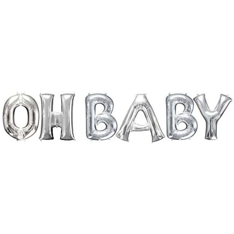 Foil balloon set Oh Baby 41cm