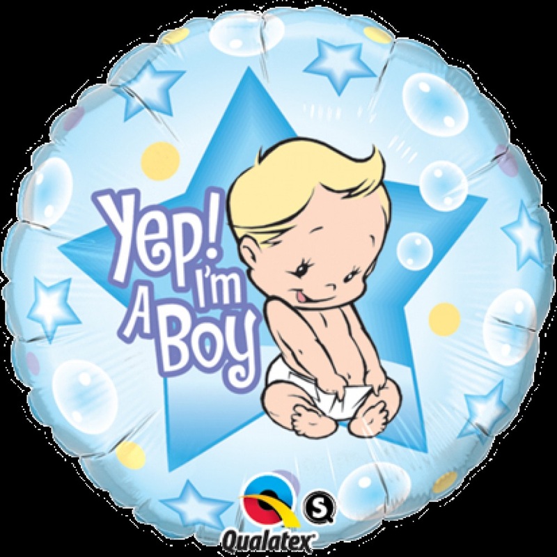 I am a Boy Baby Shower Foil Balloon