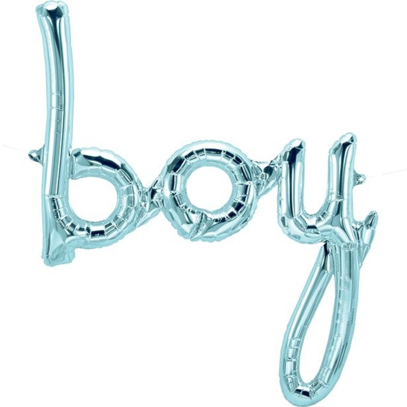 Ice blue boy foil balloon 69cm