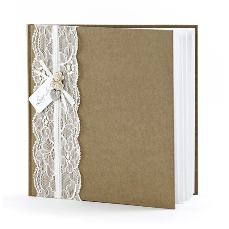 Lace guest book Crmonie 20.5cm