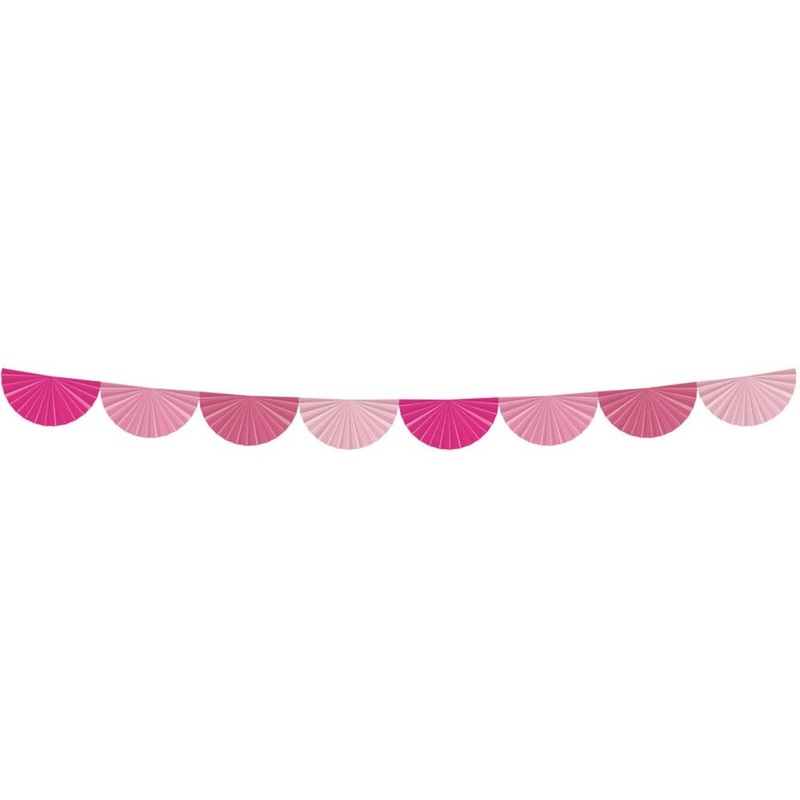 Posh Pink Fan Garland 4m