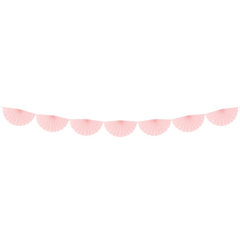Rosette garland Daphne light pink 3m x 40cm