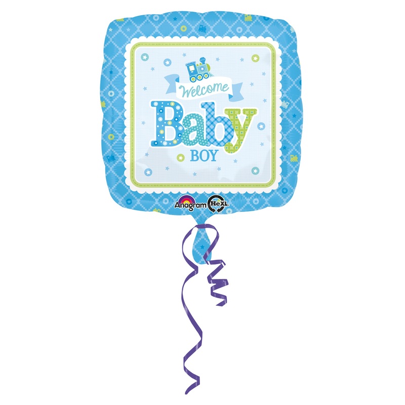 Square foil balloon Welcome Baby Boy
