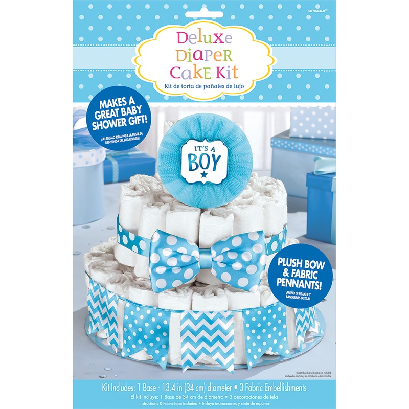 Sweet Baby Boy diaper cake decoration set 5 pcs