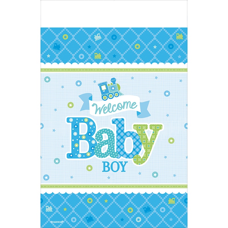 Welcome Baby Boy tablecloth 2.59 x 1.38m