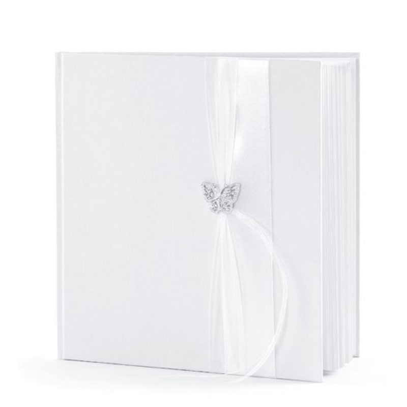 White guest book Mariposa 20.5cm