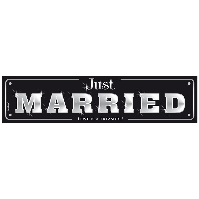 10 decorative license plates Just Married