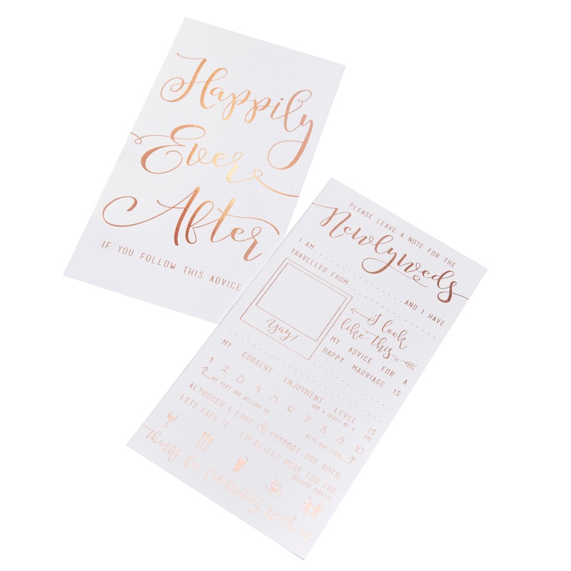 10 fairytale wedding advice cards 20 x 10cm