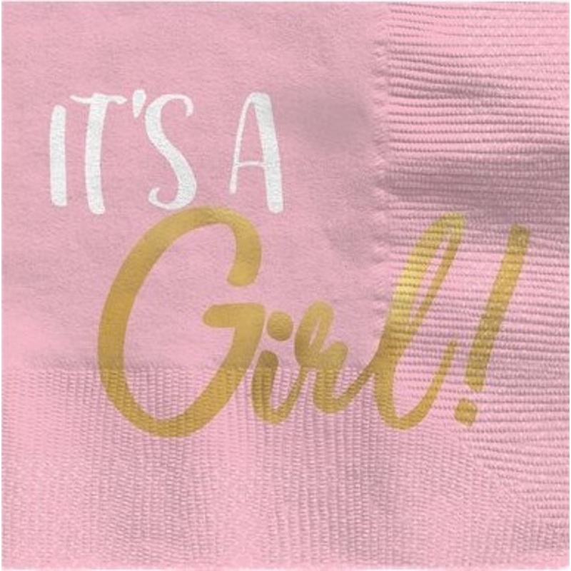 16 Its a Baby Girl napkins 25cm